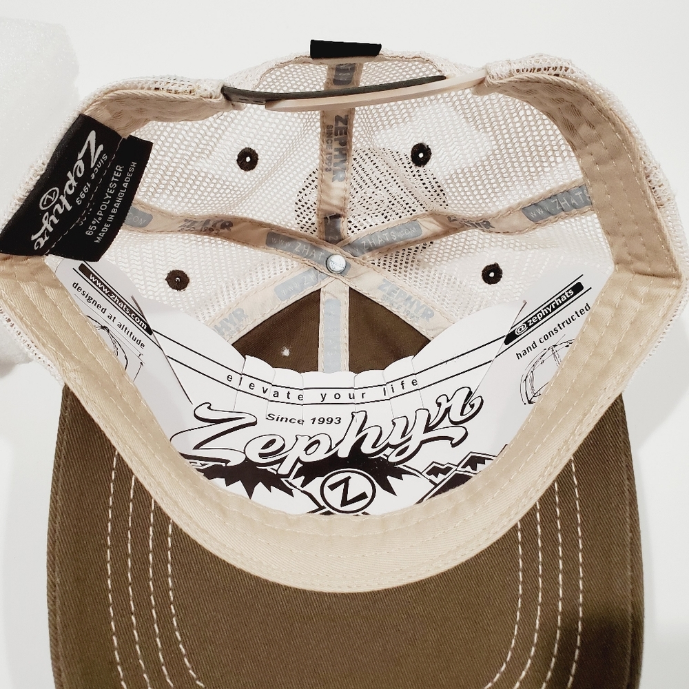 Zephyr Brand Custom Circle Z Gray Trucker Baseball Cap Hat Unisex OSFM NWT - Picture 9 of 12